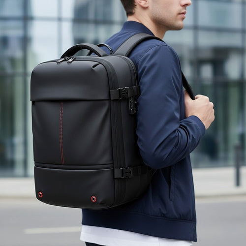PackTight 40L worn over shoulder, lifestyle